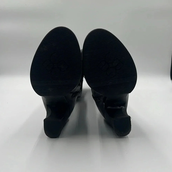 BCBG Generation Knee High Black Block Heel Mob Wife Rocker Boots Women’s Sz 9.5 - Picture 9 of 12